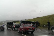 В Емельяновском районе перевернулся пассажирский автобус